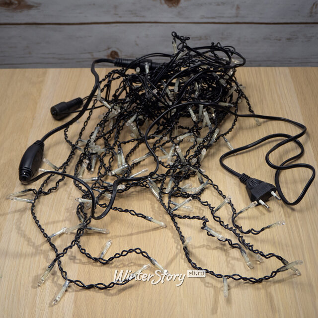 Светодиодная бахрома Quality Light 4.9*0.5 м, 240 розовых LED, черный ПВХ, соединяемая, IP44 BEAUTY LED