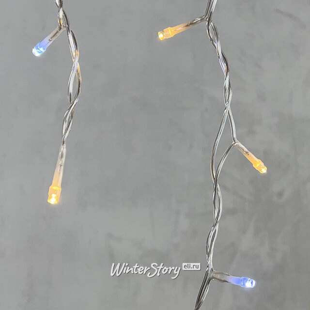 Светодиодная бахрома Quality Light 3.1*0.5 м, 150 теплых белых LED, холодное мерцание, прозрачный ПВХ, соединяемая, IP44 BEAUTY LED