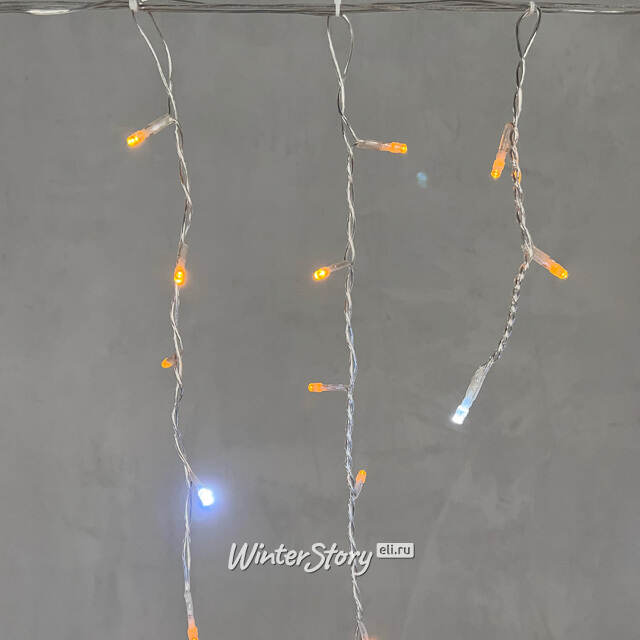 Светодиодная бахрома Quality Light 3.1*0.5 м, 150 желтых LED, холодное мерцание, прозрачный ПВХ, соединяемая, IP44 BEAUTY LED (Бьюти Лэд)
