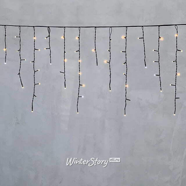 Светодиодная бахрома Quality Light 3.1*0.5 м, 150 экстра теплых LED, холодное мерцание, черный ПВХ, соединяемая, IP44 BEAUTY LED (Бьюти Лэд)