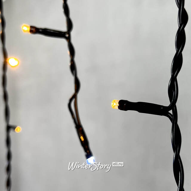 Светодиодная бахрома Quality Light 3.1*0.5 м, 150 экстра теплых LED, холодное мерцание, черный ПВХ, соединяемая, IP44 BEAUTY LED (Бьюти Лэд)