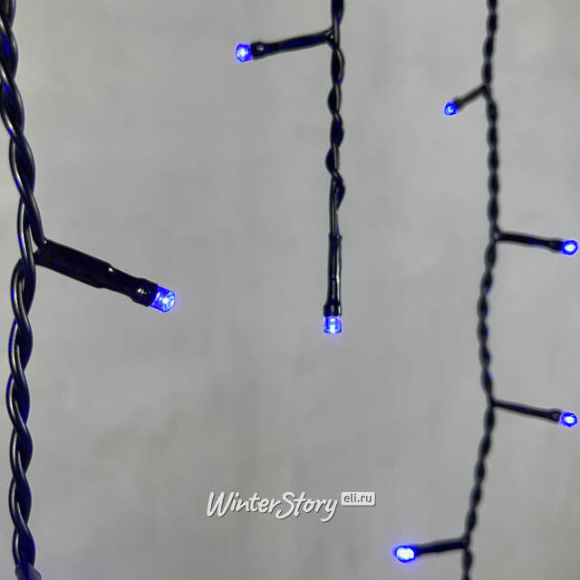 Светодиодная бахрома Quality Light 4.9*0.5 м, 240 синих LED, черный ПВХ, соединяемая, IP44 BEAUTY LED (Бьюти Лэд)
