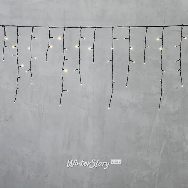 Светодиодная бахрома Quality Light 3.1*0.5 м, 150 теплых белых LED, черный ПВХ, соединяемая, IP44 BEAUTY LED (Бьюти Лэд)