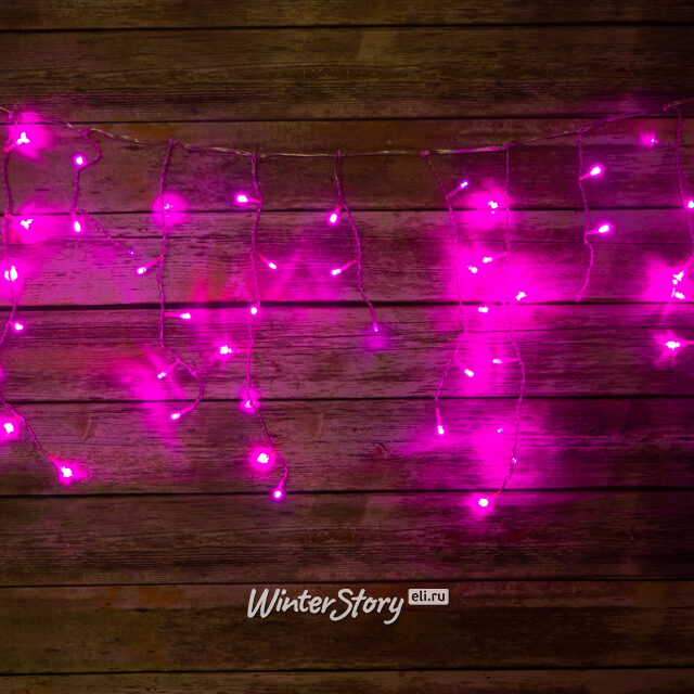 Светодиодная бахрома Quality Light 3.1*0.5 м, 150 розовых LED, прозрачный ПВХ, соединяемая, IP44 BEAUTY LED