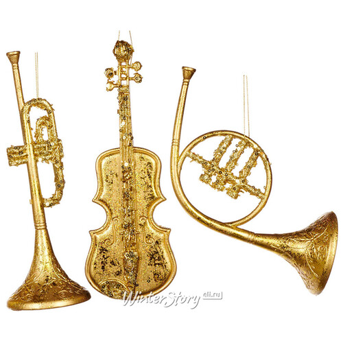 Елочная игрушка Скрипка - Jazz Melody 25 см, подвеска Goodwill