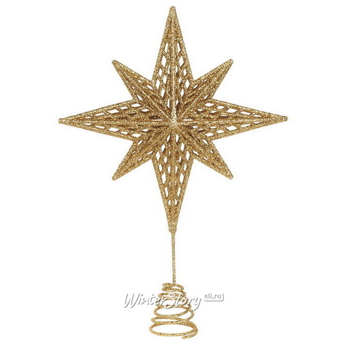 Звезда на елку Christmas Star 31 см золотая Goodwill