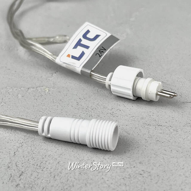 Светодиодная гирлянда 24V Quality Light 100 желтых LED ламп 10 м, прозрачный ПВХ, соединяемая, IP44 BEAUTY LED