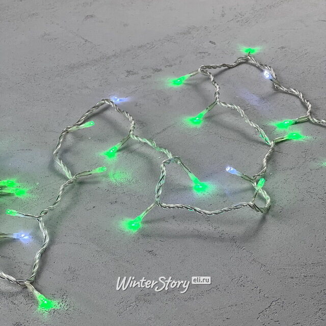 Светодиодная гирлянда 24V Quality Light 100 зеленых LED ламп 10 м, с мерцанием, прозрачный ПВХ, соединяемая, IP44 BEAUTY LED