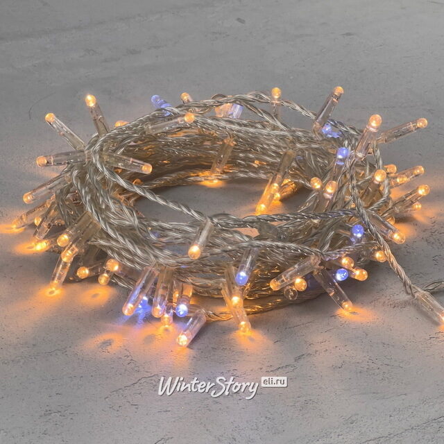 Светодиодная гирлянда Quality Light Cap 100 экстра теплых белых LED, холодное мерцание, 10 м, прозрачный ПВХ, соединяемая, IP65 BEAUTY LED