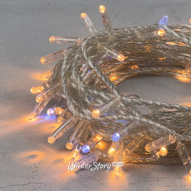 Светодиодная гирлянда Quality Light Cap 100 экстра теплых белых LED, холодное мерцание, 10 м, прозрачный ПВХ, соединяемая, IP65 BEAUTY LED