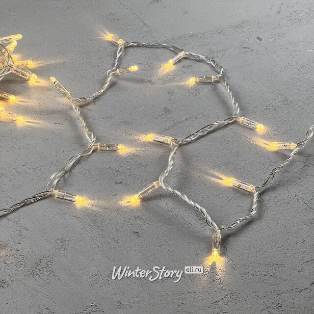 Светодиодная гирлянда Quality Light Cap 100 теплых белых LED, 10 м, прозрачный ПВХ, соединяемая, IP65 BEAUTY LED