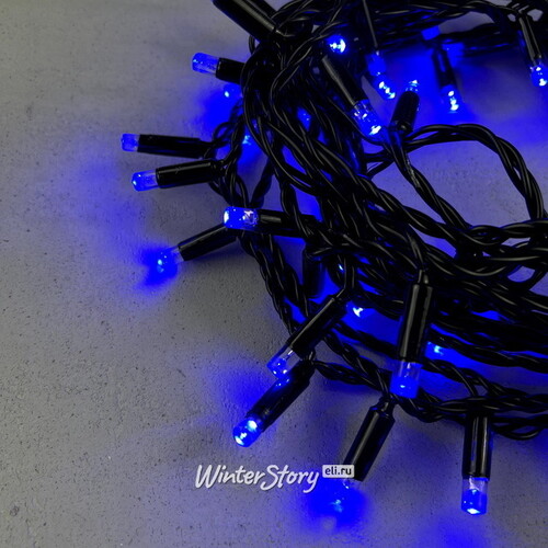 Светодиодная гирлянда Quality Light Cap 100 синих LED, 10 м, черный ПВХ, соединяемая, IP65 BEAUTY LED
