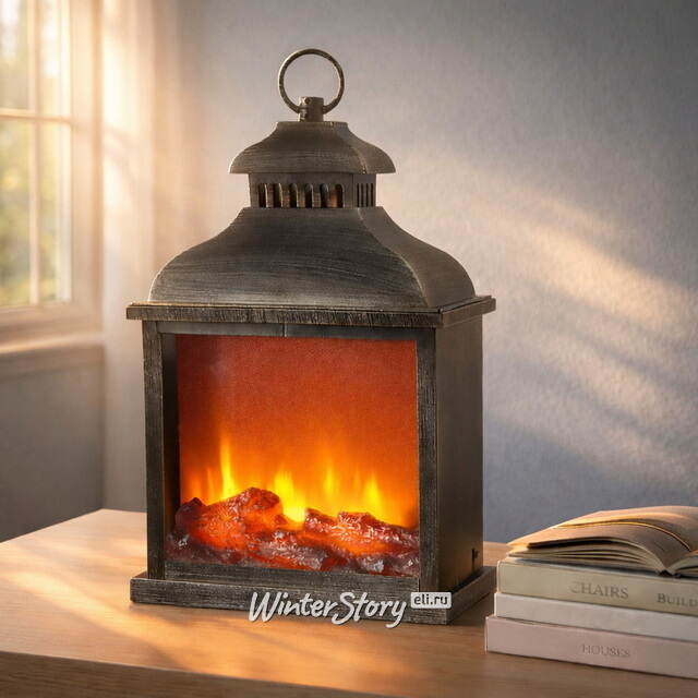 Декоративный фонарь - камин Джованни 39*25 см, батарейки Peha