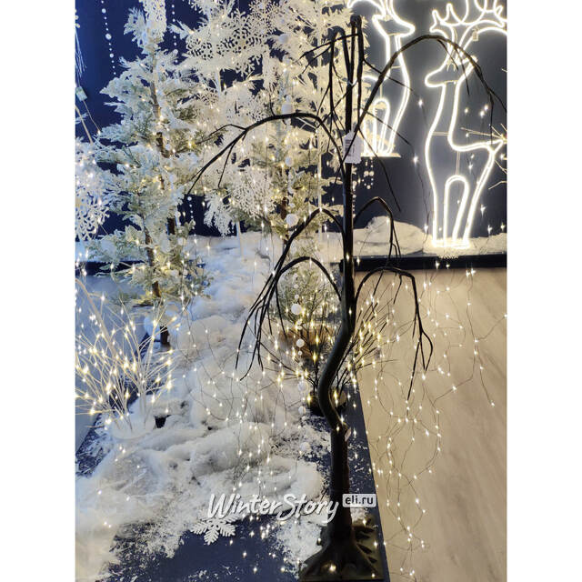 Светодиодное дерево Звёздная Ива 120 см, 320 теплых белых LED ламп, IP44 Peha