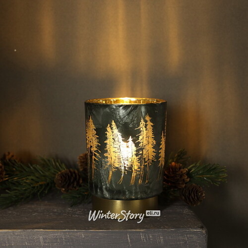 Декоративный светильник Onyx Forest 13 см, теплые белые LED лампы, на батарейках Peha