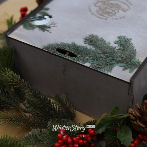 Деревянный подарочный ящик Wood Line: Grande 32 см Christmas Apple