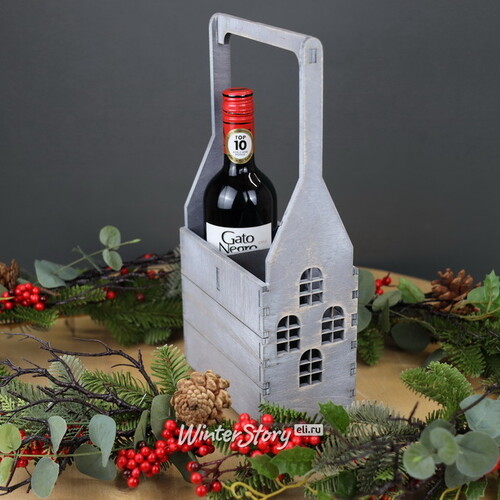 Подарочный ящик для вина Домик Нарден 37*19 см, для двух бутылок Christmas Apple