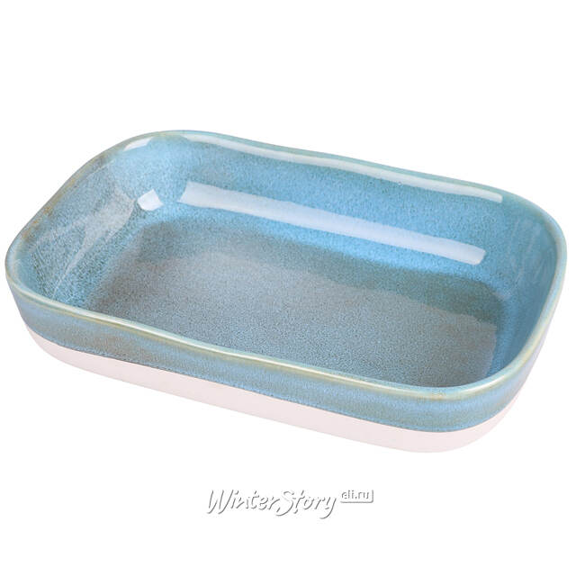 Керамическая формочка для запекания Астейн 22*15 см, 1.4 л, бирюзовая Koopman