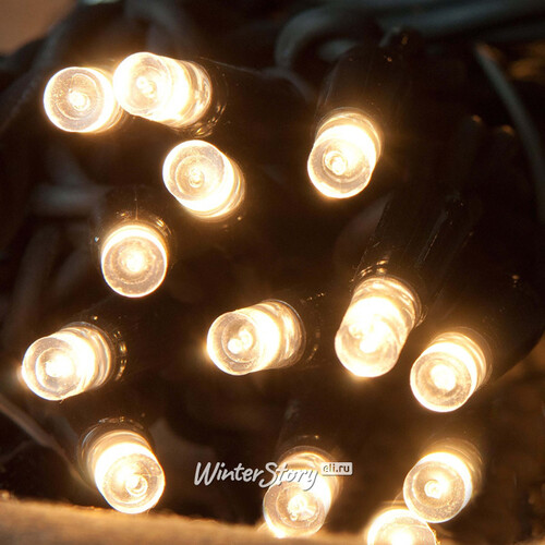 Гирлянда светодиодная Super Rubber 120 теплых белых LED, 12 м, черный каучук, соединяемая, IP44 Snowhouse