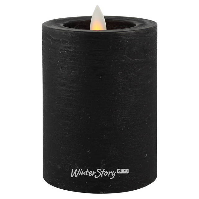 Светодиодная свеча с имитацией пламени Arevallo 10 см, антрацит, батарейка Peha