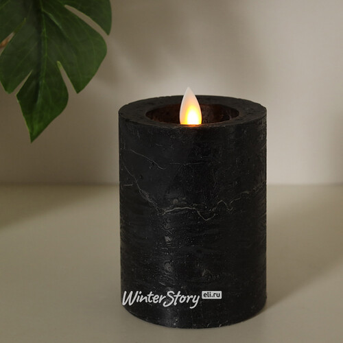 Светодиодная свеча с имитацией пламени Arevallo 10 см, антрацитовая, батарейка Peha