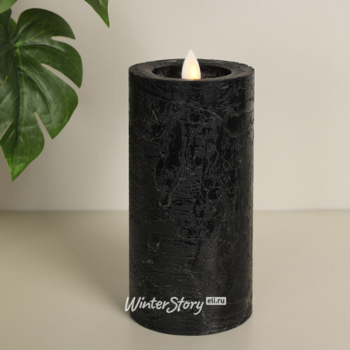 Светодиодная свеча с имитацией пламени Arevallo 15 см, антрацитовая, батарейка Peha