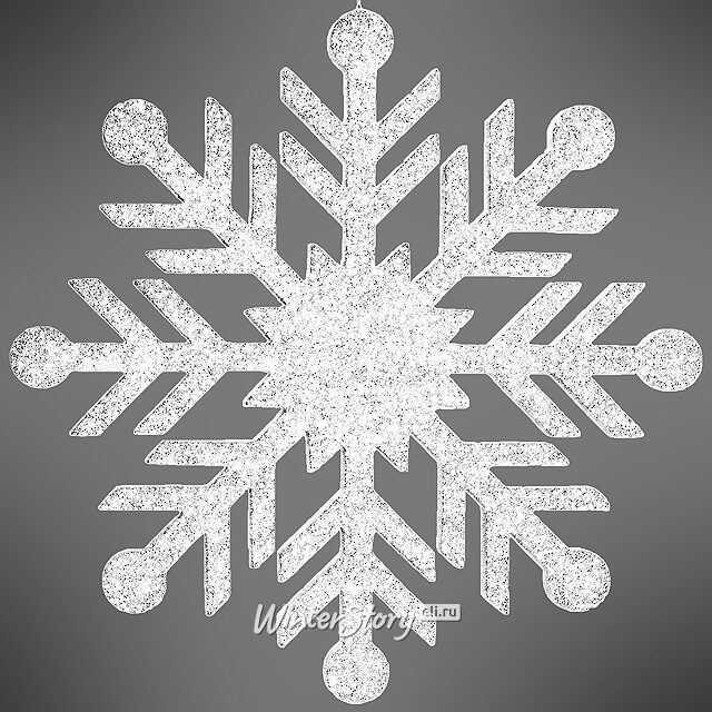 Украшение на потолок Снежинка 30 см белая, пеноплекс МанузинЪ