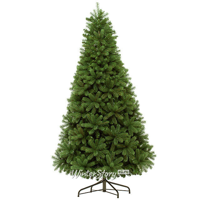 Искусственная елка с лампочками Русская Красавица Премиум 150 см, 140 теплых белых LED ламп, ЛИТАЯ 100% Царь Елка