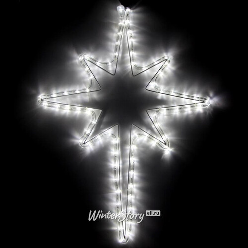 Светодиодная Звезда Рождественская 52 см, 90 холодных белых LED ламп, соединяемая, IP44 Snowhouse