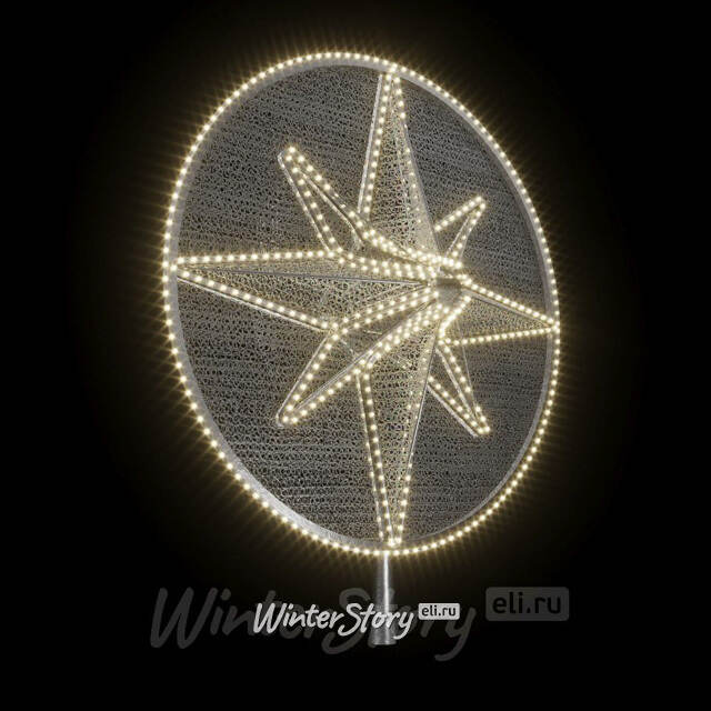 Светодиодная макушка Звезда Рождественская 100*80 см, дюралайт, IP65 Rich Led