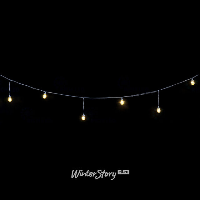 Светодиодная гирлянда Бахрома Ламполайт Rich Led 10*0.28 м, 20 ламп, теплые белые LED,, белый ПВХ, соединяемая, IP65 Rich Led