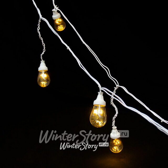 Светодиодная гирлянда Бахрома Ламполайт Rich Led 10*0.28 м, 20 ламп, теплые белые LED,, белый ПВХ, соединяемая, IP65 Rich Led