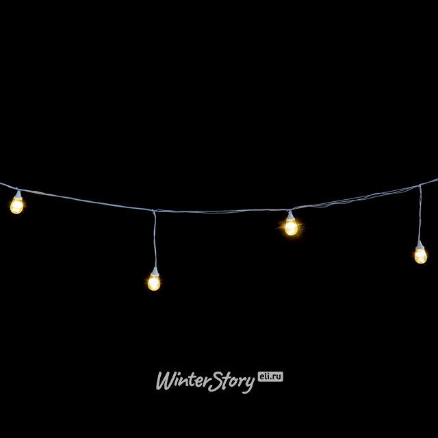 Светодиодная гирлянда Бахрома Ламполайт Rich Led 10*0.28 м, 20 ламп, теплые белые LED,, белый ПВХ, соединяемая, IP65 Rich Led