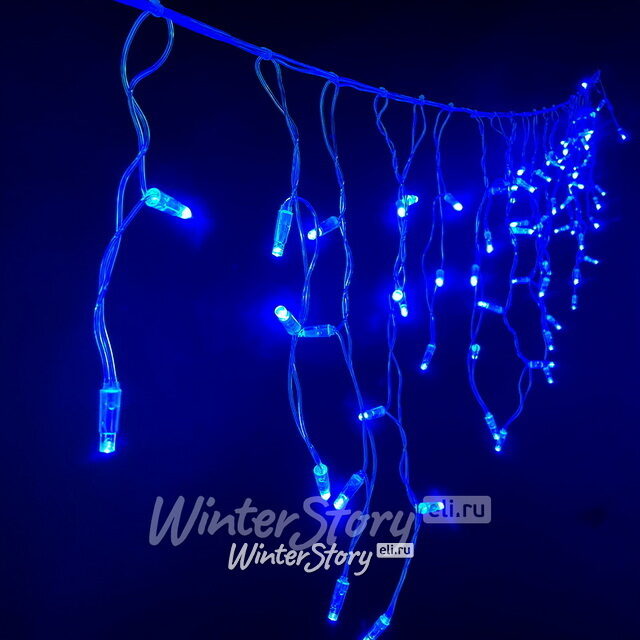 Светодиодная гирлянда Бахрома Rich Led Cap 3*0.5 м, 112 синих LED ламп, прозрачный ПВХ, соединяемая, IP65 Rich Led