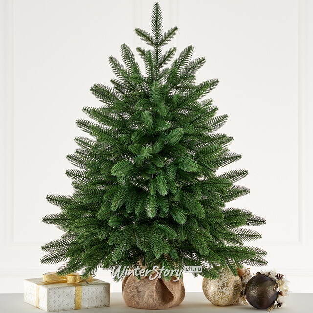 Настольная елка в мешочке Романовская 90 см, ЛИТАЯ 100% Max Christmas (Макс Кристмас)