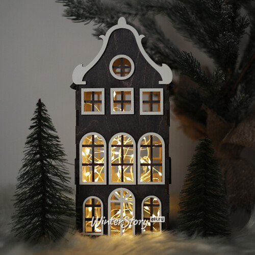 Домик с подсветкой Амстердам 27 см Christmas Apple