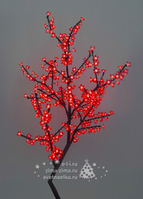 Светодиодное дерево "Сакура", 150 см, уличное, 360 КРАСНЫХ LED ламп BEAUTY LED
