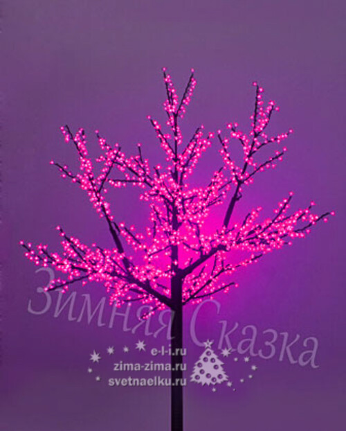 Светодиодное дерево "Сакура", 250 см, уличное, 1440 РОЗОВЫХ LED ламп BEAUTY LED