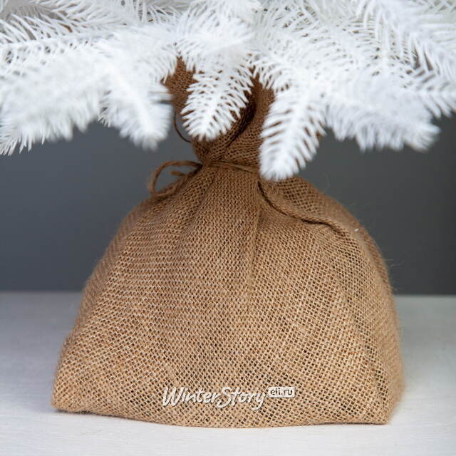 Настольная белая елка в мешочке Сапфир 80 см, ЛИТАЯ 100% Царь Елка