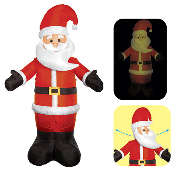 Дед Мороз с подарком (с подсветкой), 1,8 м