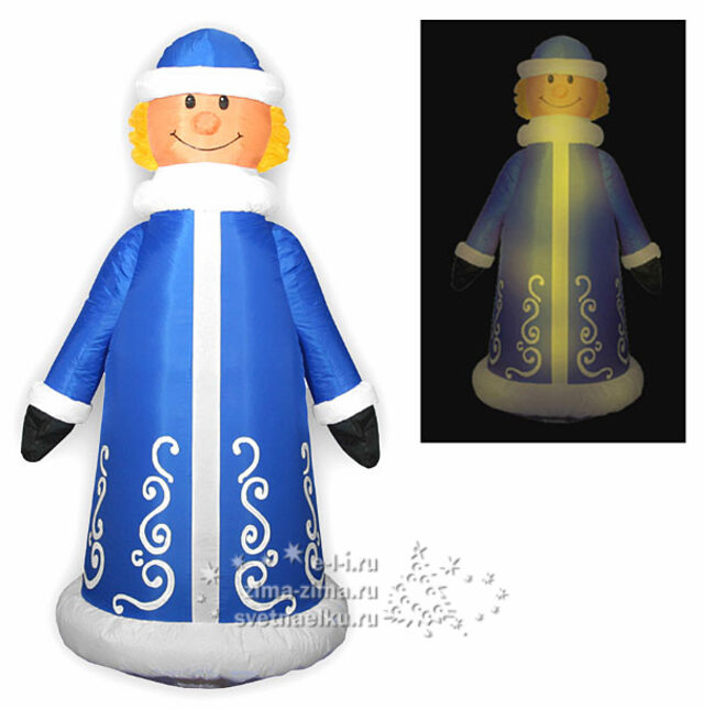 Дед Мороз в синем камзоле (подсветка), 1,8м