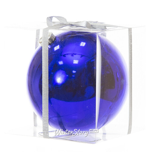 Пластиковый шар 15 см синий глянцевый Snowhouse Snowhouse