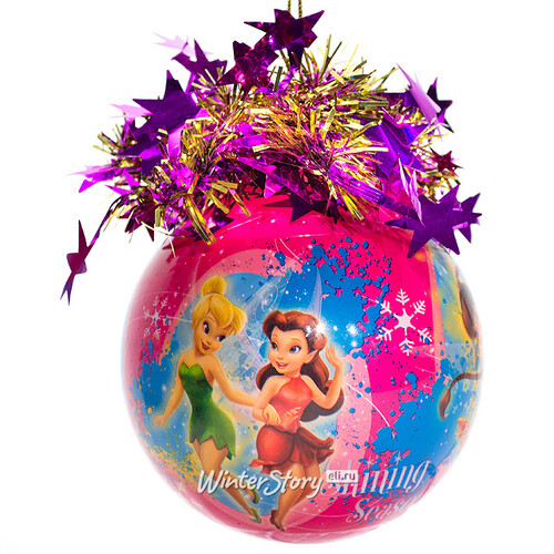 Пластиковый елочный шар Фея Динь-Динь с Подружками 9.5 см MOROZCO