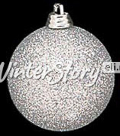 Пластиковый глянцевый шар 6 см серебряный Holiday Classics