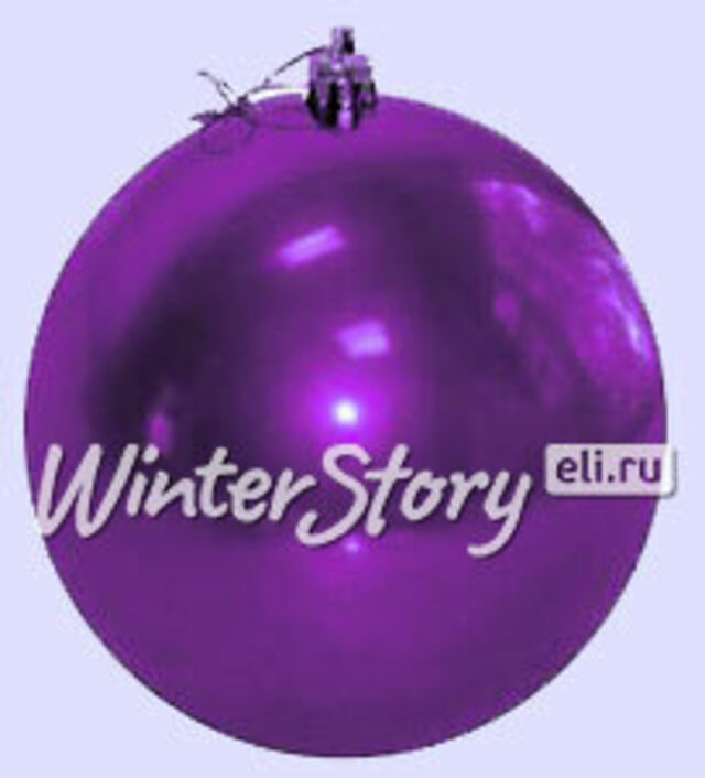 Набор пластиковых глянцевых шаров 7.5 см фиолетовый 96 шт MOROZCO