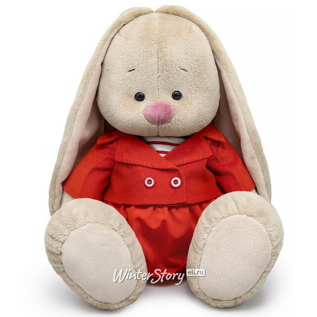 Мягкая игрушка Зайка Ми в коралловом костюме 34 см Budi Basa