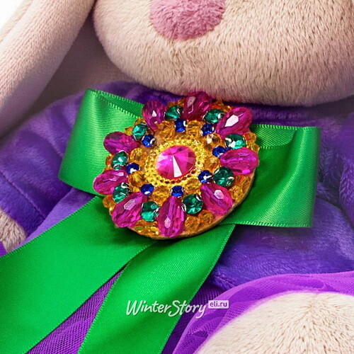 Мягкая игрушка Зайка Ми Пурпурный Александрит 18 см коллекция Самоцветы Budi Basa