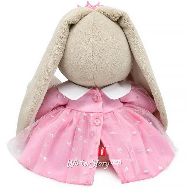 Мягкая игрушка Зайка Ми в платье и розовой диадеме 23 см Budi Basa