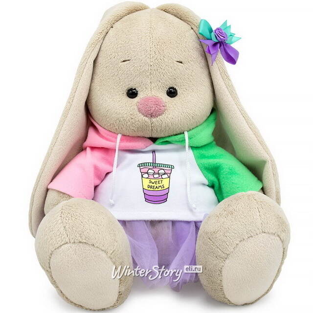 Мягкая игрушка Зайка Ми в свитшоте и юбочке 23 см Budi Basa