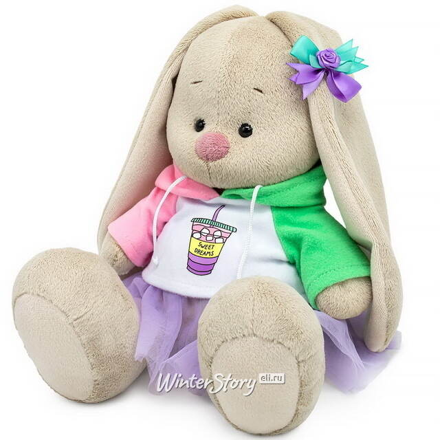 Мягкая игрушка Зайка Ми в свитшоте и юбочке 23 см Budi Basa